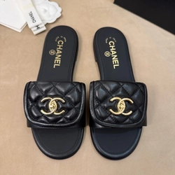 샤넬 턴락 블랙 뮬 슬리퍼