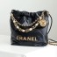 샤넬 24A 한정판 22백 미니 블랙 금장