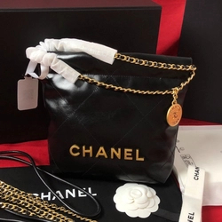 샤넬 22백 미니 블랙 금장 AS3980