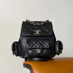 샤넬 듀마 백팩 3포켓 라지 캐비어 블랙