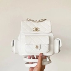 샤넬 듀마 백팩 3포켓 스몰 캐비어 화이트