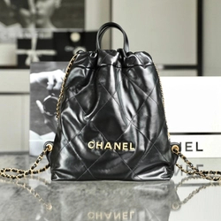 샤넬 23P 22백팩 스몰 블랙 금장 AS3859