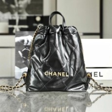 샤넬 23P 22백팩 스몰 블랙 금장 AS3859