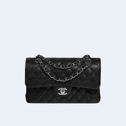 샤넬 클래식 스몰 캐비어 블랙 실버