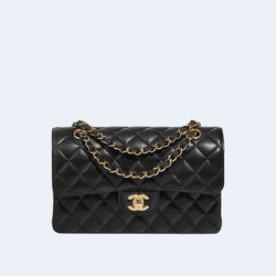 샤넬 클래식 스몰 캐비어 블랙 골드