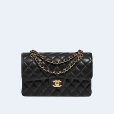 샤넬 클래식 스몰 캐비어 블랙 골드