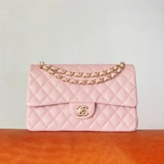 샤넬 클래식 미디움 캐비어 핑크 골드