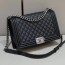 샤넬 보이백 라지 캐비어 블랙 빈티지 실버