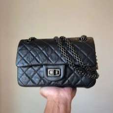 샤넬 2.55 빈티지 미니 플랩백 블랙