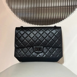 샤넬 2.55 빈티지 라지 플랩백 블랙