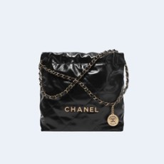 샤넬 22백 스몰 블랙 금장