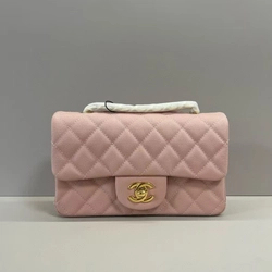 샤넬 클래식 미니 캐비어 핑크 골드