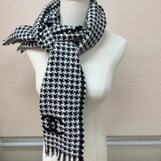 샤넬 cc 로고 머플러 울 100%