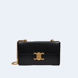 셀린느 트리옹프 체인 박스백 블랙