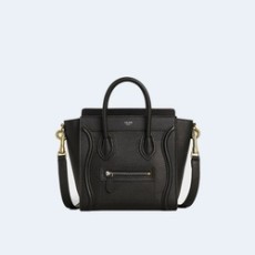 셀린느 나노 러기지백 드럼 카프스킨 골드블랙