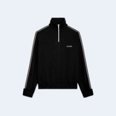 셀린느 더블 페이스 저지 트러커 스웨트셔츠