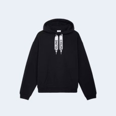 셀린느 코튼 플리스 루즈 후드 블랙