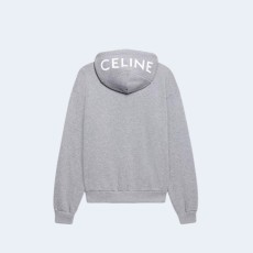 셀린느 코튼 플리스 후드 그레이