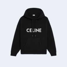 셀린느 립 울 후드 스웨터 블랙