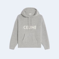 셀린느 립 울 후드 스웨터 그레이