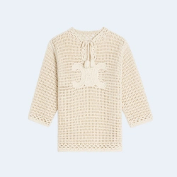 셀린느 바자 튜닉 크로셰 울 니트