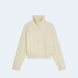 셀린느 아란 알파카 울 하이넥 스웨터