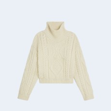 셀린느 아란 알파카 울 하이 넥 스웨터