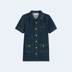 셀린느 워크웨어 데님 미니 드레스