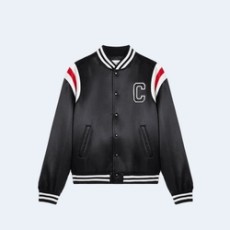 셀린느 스타디움 새틴 봄버 자켓