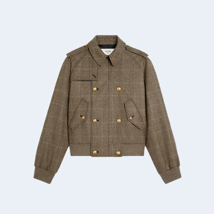 셀린느 플란넬 봄버 자켓