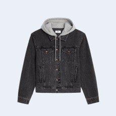 셀린느 차콜 워시 데님 트러커 자켓