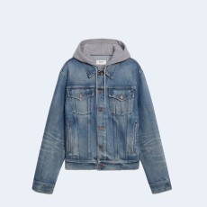 셀린느 유니언 워시 데님 트러커 자켓 화이트