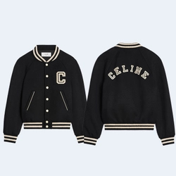 셀린느 텍스처드 울 테디 자켓