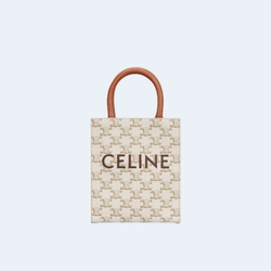 셀린느 미니 버티컬 카바스 백 화이트 탠