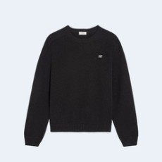 셀린느 울 캐시미어 트리옹프 크루넥 스웨터 블랙