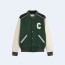 셀린느 C로고 울 바시티 자켓 그린