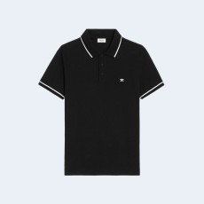 셀린느 코튼 피케 클래식 폴로 셔츠 블랙