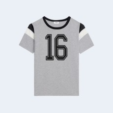 셀린느 16 70's 코튼 저지 티셔츠 그레이