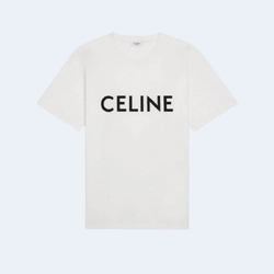 셀린느 파리 저지 루즈 티셔츠 화이트
