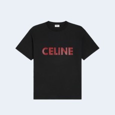 셀린느 로고 코튼 반팔 티셔츠