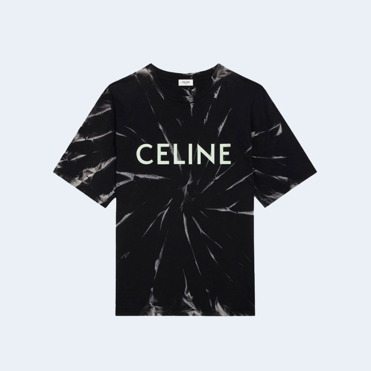 셀린느 타이다이 코튼 루즈 티셔츠