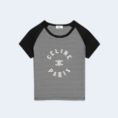 셀린느 스트라이프 트리옹프 티셔츠 코튼 저지