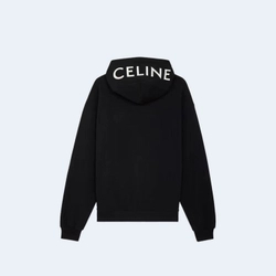 셀린느 코튼 플리스 후드 블랙