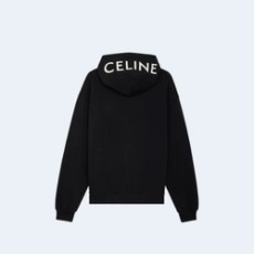 셀린느 코튼 플리스 후드 블랙