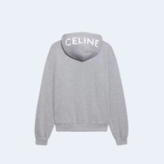 셀린느 코튼 플리스 후드 그레이