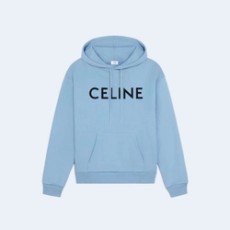 셀린느 로고 후드 헤이즈 블루