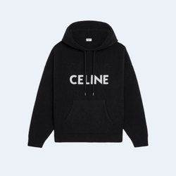 셀린느 립 울 후드 스웨터 블랙