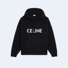 셀린느 립 울 후드 스웨터 블랙