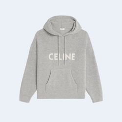 셀린느 립 울 후드 스웨터 그레이