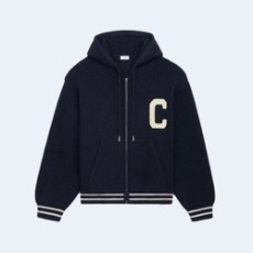 셀린느 컬리지 후드 울 스웨터 자켓